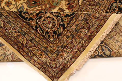 Kashmar Beige Hand Knotted 1110 X 1411  Area Rug 250-28446 Image 6
