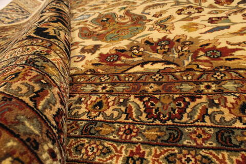 Kashmar Beige Hand Knotted 1110 X 1411  Area Rug 250-28446 Image 7