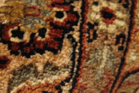 Kashmar Beige Hand Knotted 1110 X 1411  Area Rug 250-28446 Image 9