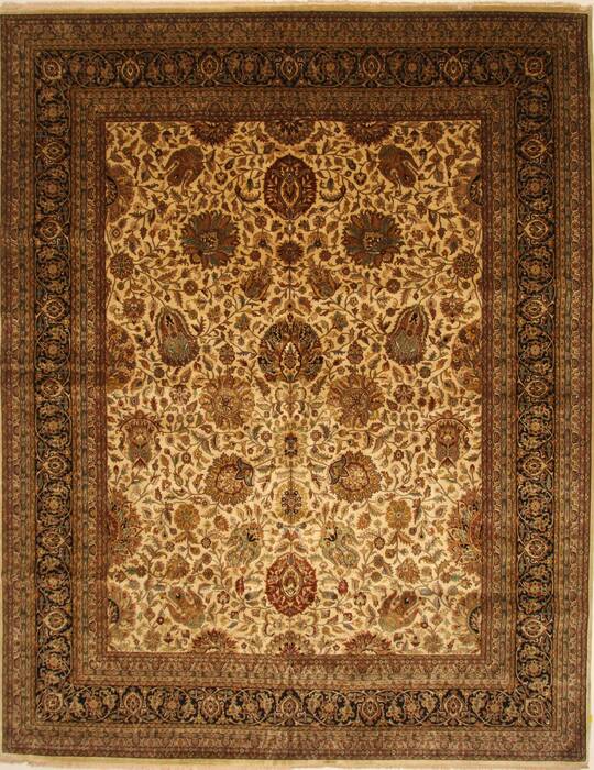Kashmar Beige Hand Knotted 1110 X 1411  Area Rug 250-28446 Image 0