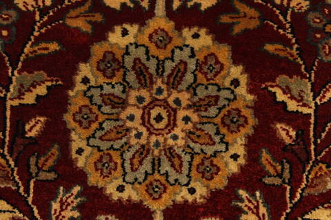 Kashan Beige Hand Knotted 120 X 149  Area Rug 250-28448 Image 12