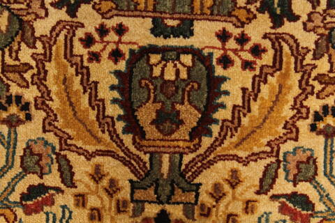 Tabriz Beige Hand Knotted 120 X 150  Area Rug 250-28455 Image 11