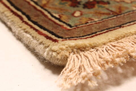 Tabriz Beige Hand Knotted 120 X 150  Area Rug 250-28455 Image 12