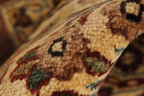 Tabriz Beige Hand Knotted 120 X 150  Area Rug 250-28455 Image 8