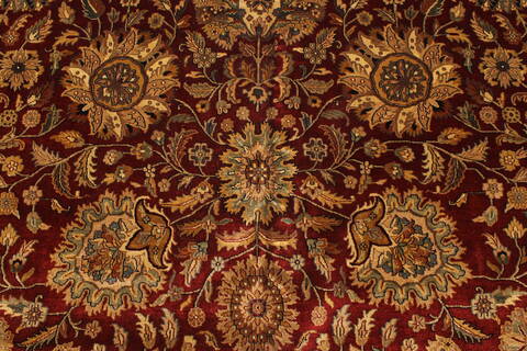 Kashmar Beige Hand Knotted 119 X 149  Area Rug 250-28458 Image 2
