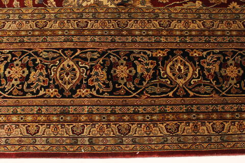 Kashmar Beige Hand Knotted 119 X 149  Area Rug 250-28458 Image 3