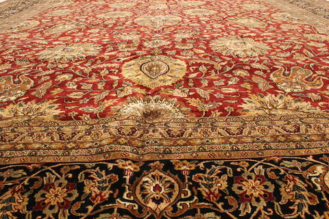 Kashmar Beige Hand Knotted 119 X 149  Area Rug 250-28458 Image 4