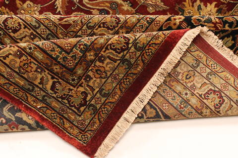 Kashmar Beige Hand Knotted 119 X 149  Area Rug 250-28458 Image 6