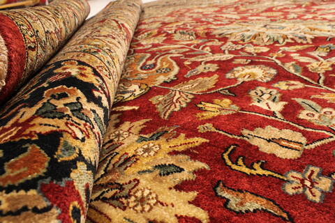 Kashmar Beige Hand Knotted 119 X 149  Area Rug 250-28458 Image 7