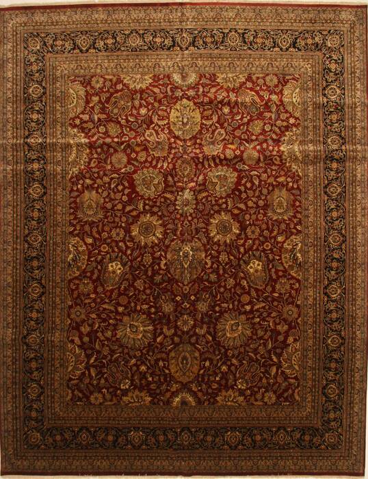Kashmar Beige Hand Knotted 119 X 149  Area Rug 250-28458 Image 0