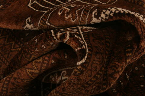 Baluch Brown Hand Knotted 30 X 47  Area Rug 100-28460 Image 1
