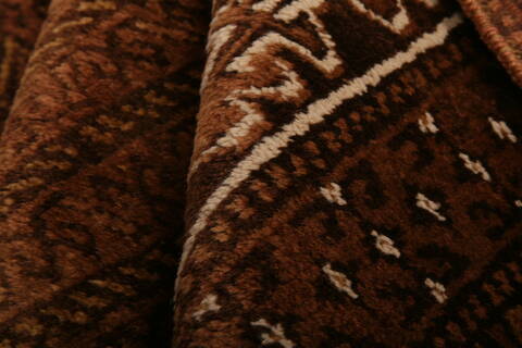 Baluch Brown Hand Knotted 30 X 47  Area Rug 100-28460 Image 2