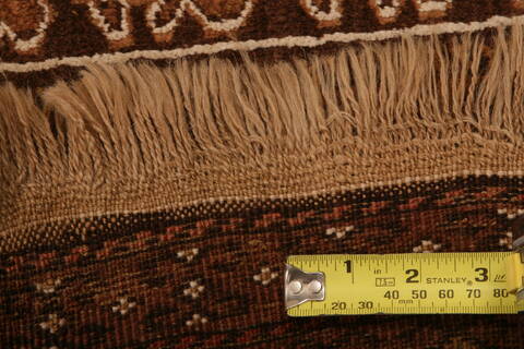 Baluch Brown Hand Knotted 30 X 47  Area Rug 100-28460 Image 4