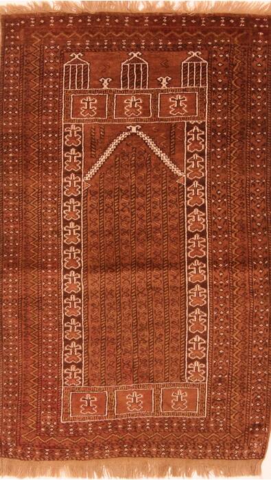 Baluch Brown Hand Knotted 30 X 47  Area Rug 100-28460 Image 0