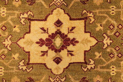 Agra Beige Hand Knotted 120 X 154  Area Rug 250-28462 Image 10