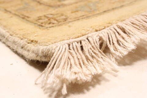 Ziegler Beige Hand Knotted 120 X 149  Area Rug 250-28463 Image 11