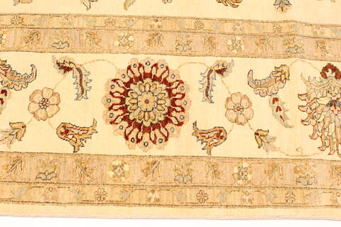 Ziegler Beige Hand Knotted 120 X 149  Area Rug 250-28463 Image 3