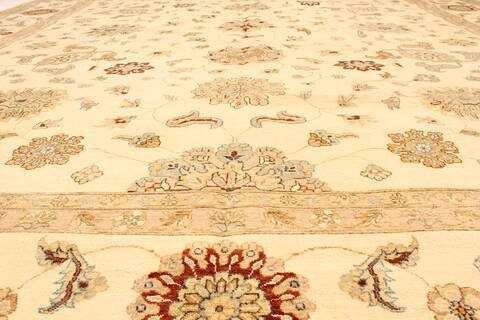 Ziegler Beige Hand Knotted 120 X 149  Area Rug 250-28463 Image 4
