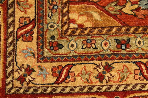 Serapi Beige Hand Knotted 129 X 149  Area Rug 250-28464 Image 11