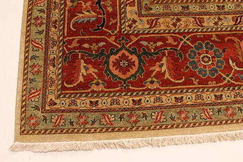 Serapi Beige Hand Knotted 129 X 149  Area Rug 250-28464 Image 1