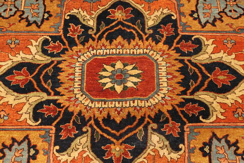 Serapi Beige Hand Knotted 129 X 149  Area Rug 250-28464 Image 2