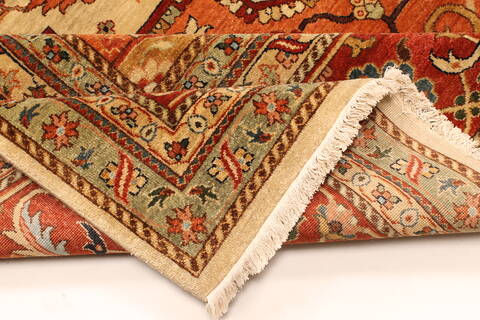 Serapi Beige Hand Knotted 129 X 149  Area Rug 250-28464 Image 6
