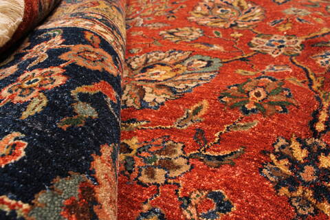 Pishavar Red Hand Knotted 1110 X 151  Area Rug 250-28468 Image 7