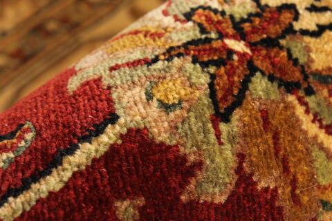 Kashmar Beige Hand Knotted 119 X 153  Area Rug 250-28470 Image 11