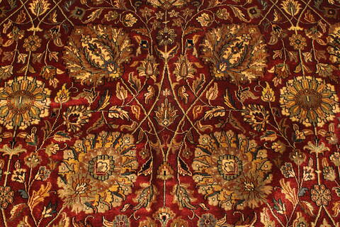 Kashmar Beige Hand Knotted 119 X 153  Area Rug 250-28470 Image 2