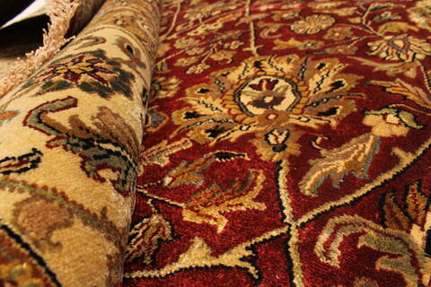 Kashmar Beige Hand Knotted 119 X 153  Area Rug 250-28470 Image 9