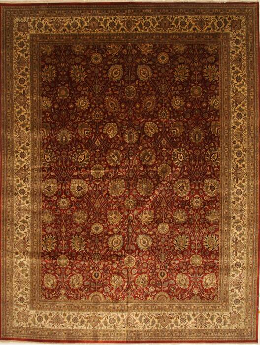 Kashmar Beige Hand Knotted 119 X 153  Area Rug 250-28470 Image 0