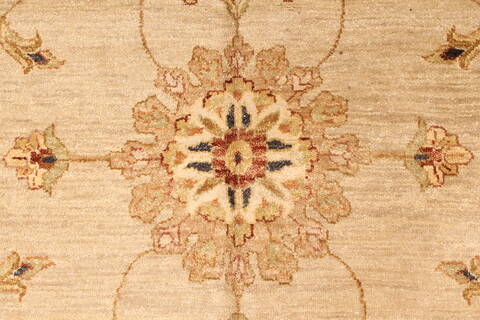 Ziegler Beige Hand Knotted 120 X 1410  Area Rug 250-28473 Image 2