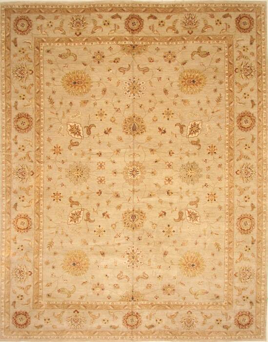 Ziegler Beige Hand Knotted 120 X 1410  Area Rug 250-28473 Image 0