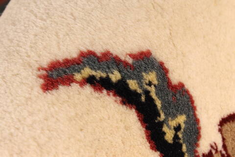 Agra Beige Hand Knotted 1111 X 155  Area Rug 250-28474 Image 10
