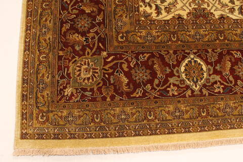 Tabriz Beige Hand Knotted 120 X 1411  Area Rug 250-28478 Image 11