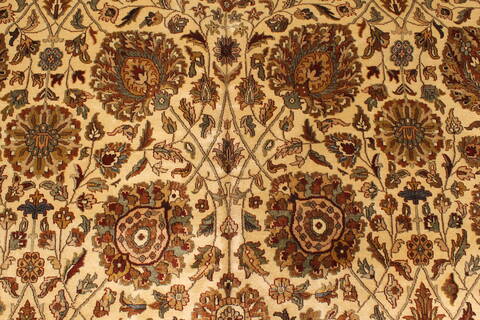 Tabriz Beige Hand Knotted 120 X 1411  Area Rug 250-28478 Image 1