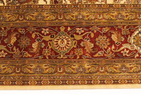 Tabriz Beige Hand Knotted 120 X 1411  Area Rug 250-28478 Image 2