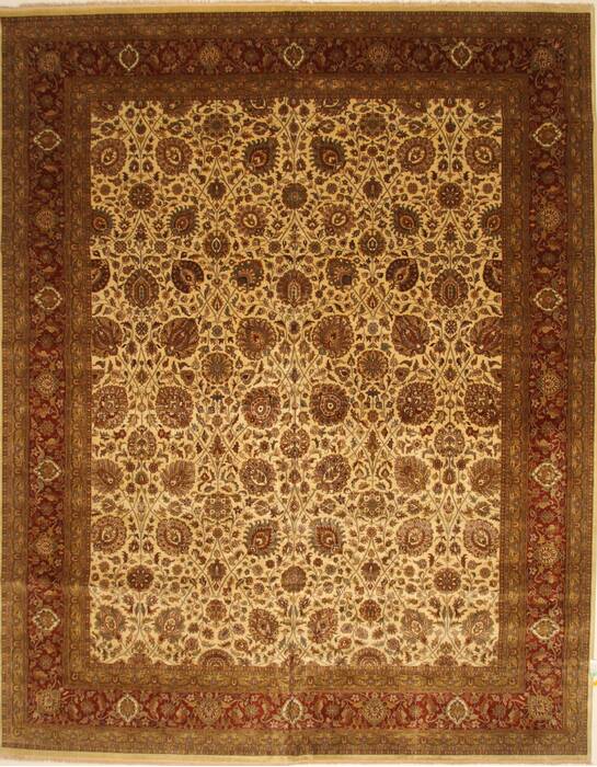 Tabriz Beige Hand Knotted 120 X 1411  Area Rug 250-28478 Image 0