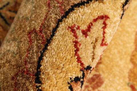 Pishavar Beige Hand Knotted 120 X 1411  Area Rug 250-28508 Image 10