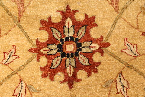 Pishavar Beige Hand Knotted 120 X 1411  Area Rug 250-28508 Image 11