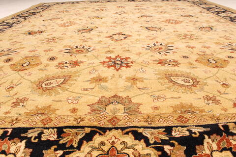 Pishavar Beige Hand Knotted 120 X 1411  Area Rug 250-28508 Image 4
