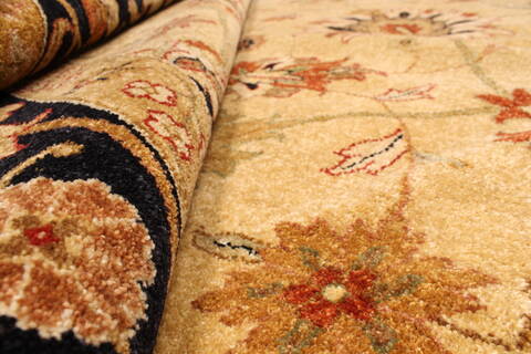Pishavar Beige Hand Knotted 120 X 1411  Area Rug 250-28508 Image 7