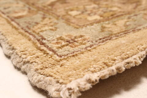 Pishavar Beige Hand Knotted 120 X 1410  Area Rug 250-28509 Image 13