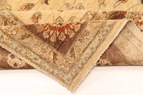 Pishavar Beige Hand Knotted 120 X 1410  Area Rug 250-28509 Image 6