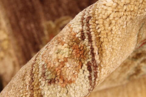 Pishavar Beige Hand Knotted 120 X 1410  Area Rug 250-28509 Image 8