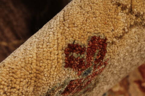 Pishavar Beige Hand Knotted 120 X 1410  Area Rug 250-28509 Image 9