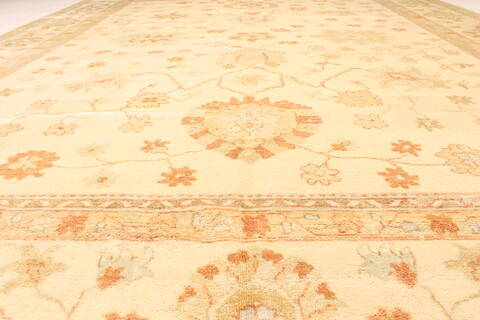Oushak Beige Hand Knotted 1110 X 156  Area Rug 250-28510 Image 4