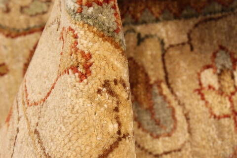 Pishavar Orange Hand Knotted 119 X 157  Area Rug 250-28512 Image 10