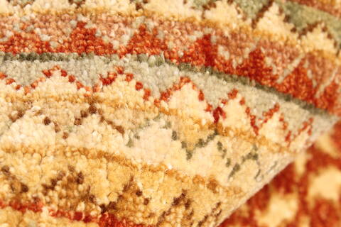 Pishavar Orange Hand Knotted 119 X 157  Area Rug 250-28512 Image 12