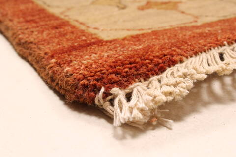 Pishavar Orange Hand Knotted 119 X 157  Area Rug 250-28512 Image 16